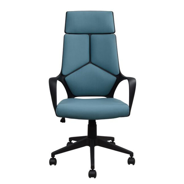 ΚΑΡΕΚΛΑ ΓΡΑΦΕΙΟΥ ANIVIA HM1054.06 ΓΚΡΙ ΣΙΕΛ & ΠΟΔΙ ΜΑΥΡΟ 64x61x126 εκ. - Image 3
