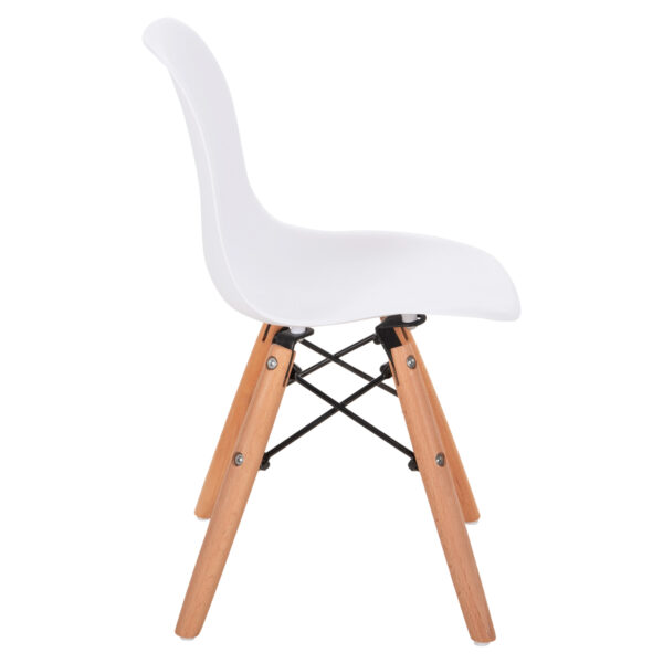 ΚΑΡΕΚΛΑ TWIST KID HM8453.01 ΞΥΛΙΝΑ ΠΟΔΙΑ Κ ΚΑΘΙΣΜΑ PP ΛΕΥΚΟ 31x34x55.5Υεκ - Image 4