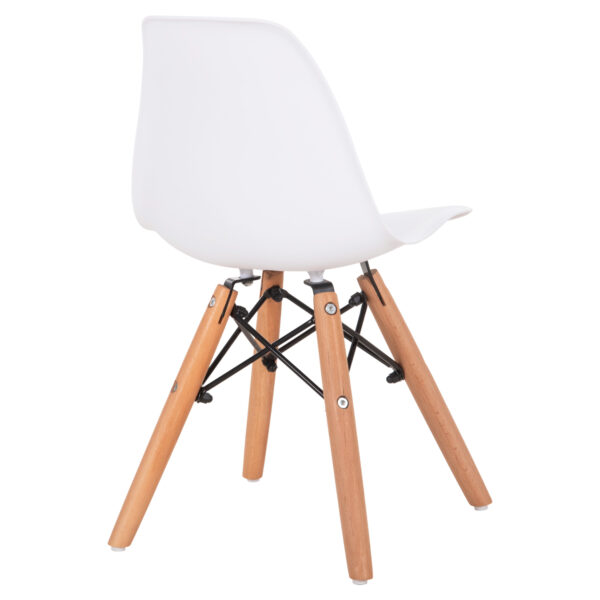ΚΑΡΕΚΛΑ TWIST KID HM8453.01 ΞΥΛΙΝΑ ΠΟΔΙΑ Κ ΚΑΘΙΣΜΑ PP ΛΕΥΚΟ 31x34x55.5Υεκ - Image 5