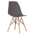 ΚΑΡΕΚΛΑ ΜΕ ΞΥΛΙΝΑ ΠΟΔΙΑ ΚΑΙ ΚΑΘΙΣΜΑ TWIST PP ΓΚΡΙ HM8460.10 46x50x82 εκ. - Image 5