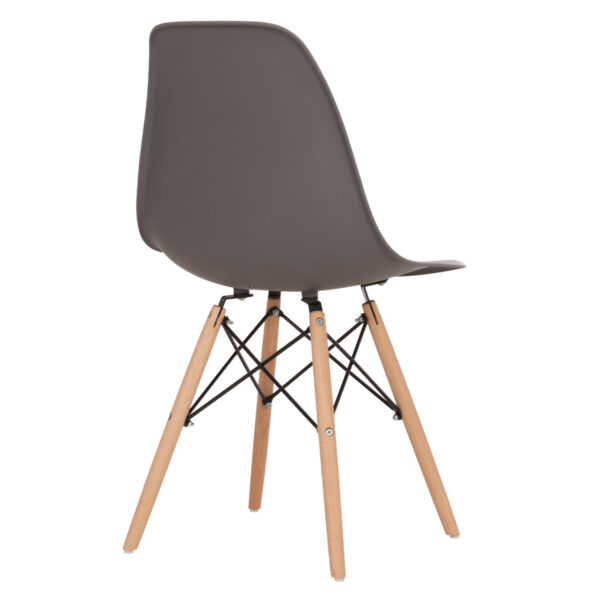 ΚΑΡΕΚΛΑ ΜΕ ΞΥΛΙΝΑ ΠΟΔΙΑ ΚΑΙ ΚΑΘΙΣΜΑ TWIST PP ΓΚΡΙ HM8460.10 46x50x82 εκ. - Image 5