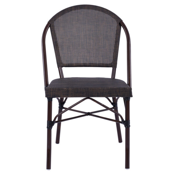 ΚΑΡΕΚΛΑ PRETORIA ΜΕΤΑΛΛΙΚΗ BAMBOO LOOK ΚΑΦΕ HM5718 54x62x89 εκ. - Image 3