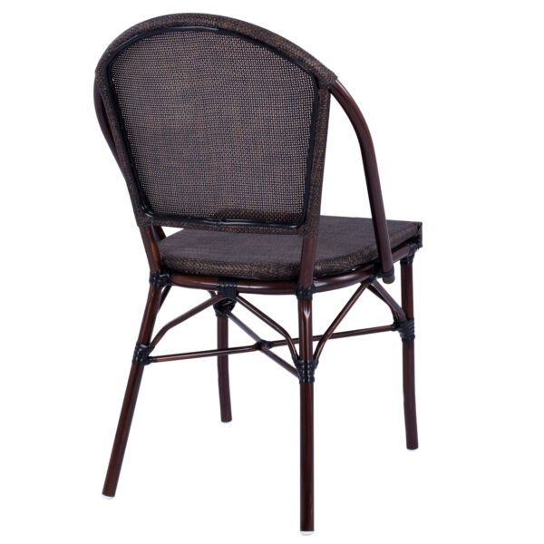 ΚΑΡΕΚΛΑ PRETORIA ΜΕΤΑΛΛΙΚΗ BAMBOO LOOK ΚΑΦΕ HM5718 54x62x89 εκ. - Image 5