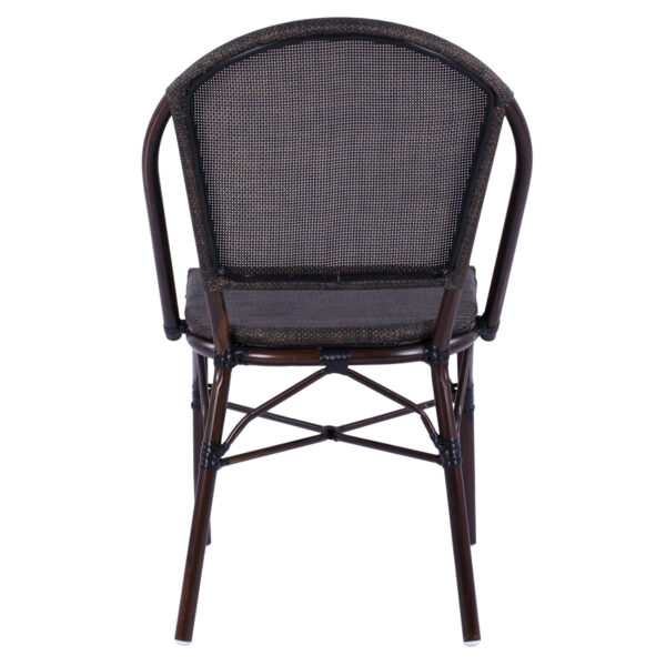 ΚΑΡΕΚΛΑ PRETORIA ΜΕΤΑΛΛΙΚΗ BAMBOO LOOK ΚΑΦΕ HM5718 54x62x89 εκ. - Image 6