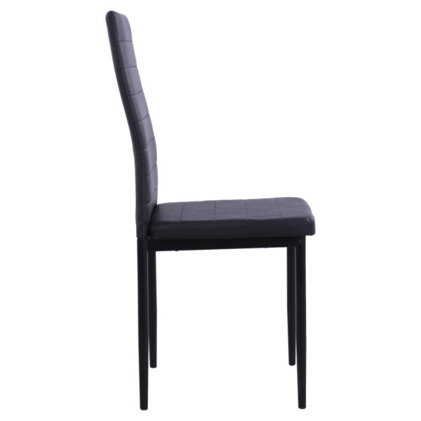 ΚΑΡΕΚΛΑ ΜΕΤΑΛΛΙΚΗ LADY HM0037.12 ΜΑΥΡΟ PU ΜΕΤΑΛΛΙΚΟ ΣΚΕΛΕΤΟ K/D 40x48x95 εκ. - Image 4
