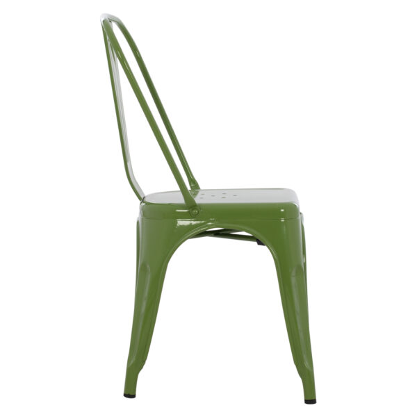 ΚΑΡΕΚΛΑ ΜΕΤΑΛΛΙΚΗ MELITA ΣΕ LIGHT OLIVE GREEN 43x50x82Y εκ. HM8641.13 - Image 4