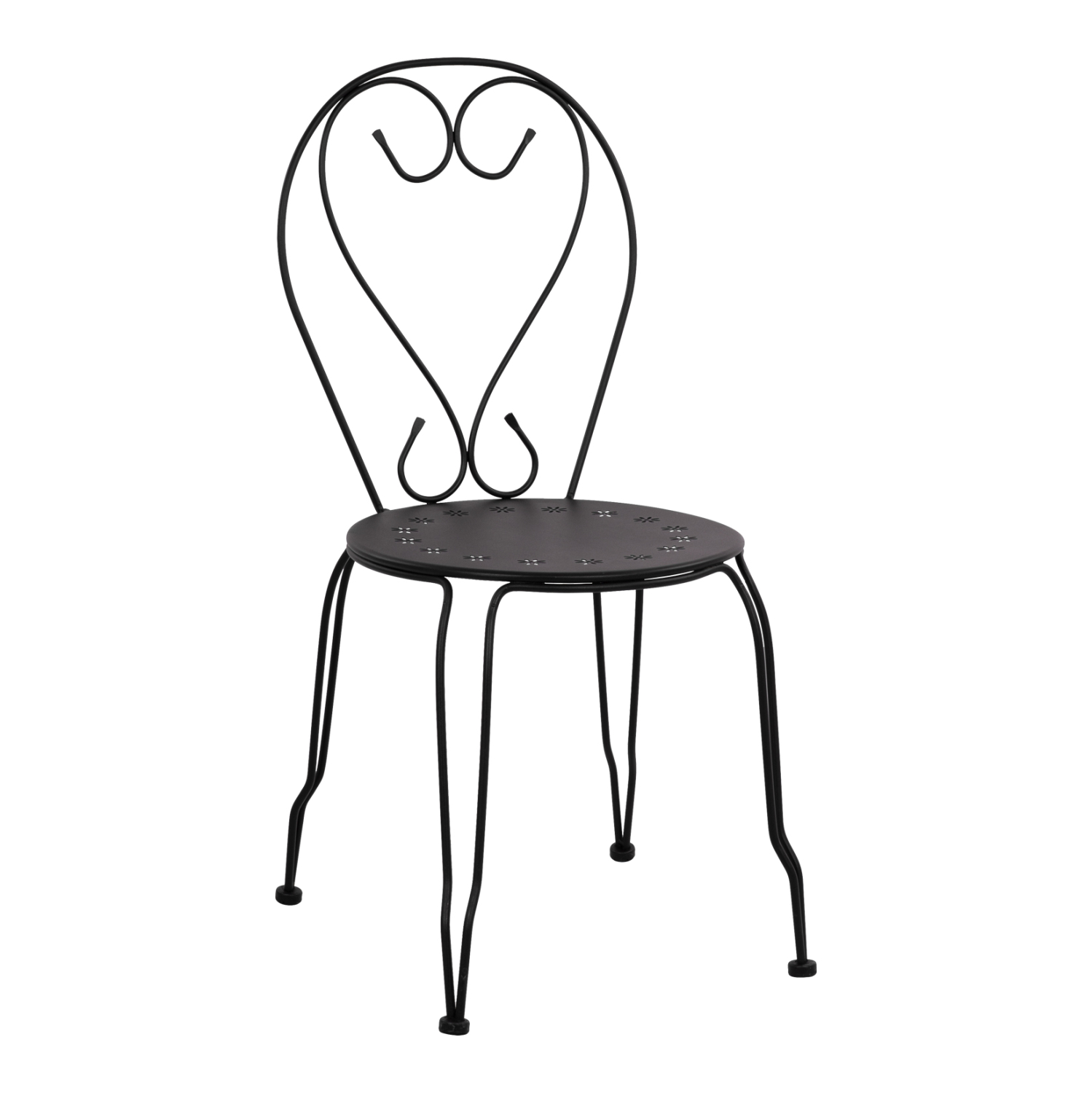 HM5007.11 ΚΑΡΕΚΛΑ ΜΕΤΑΛΛΙΚΗ AMORE ΜΑΥΡΗ 42x48x90 εκ. HM5007.11 - Image 1