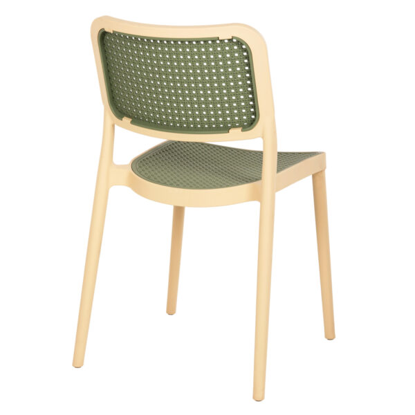 ΚΑΡΕΚΛΑ ΠΟΛΥΠΡΟΠΥΛΕΝΙΟΥ MEKO HM5934.04 ΜΠΕΖ ΜΕ OLIVE GREEN ΨΑΘΑ 41x49x102Υ εκ. - Image 5