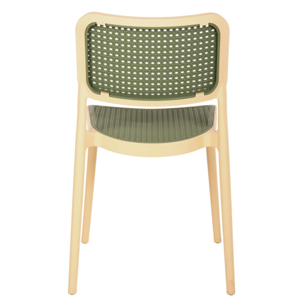 ΚΑΡΕΚΛΑ ΠΟΛΥΠΡΟΠΥΛΕΝΙΟΥ MEKO HM5934.04 ΜΠΕΖ ΜΕ OLIVE GREEN ΨΑΘΑ 41x49x102Υ εκ. - Image 6