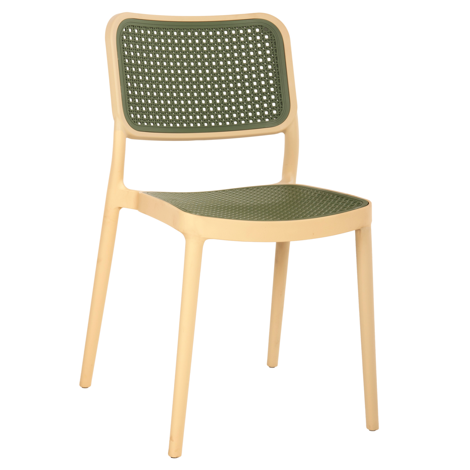 HM5934.04 ΚΑΡΕΚΛΑ ΠΟΛΥΠΡΟΠΥΛΕΝΙΟΥ MEKO HM5934.04 ΜΠΕΖ ΜΕ OLIVE GREEN ΨΑΘΑ 41x49x102Υ εκ. - Image 1