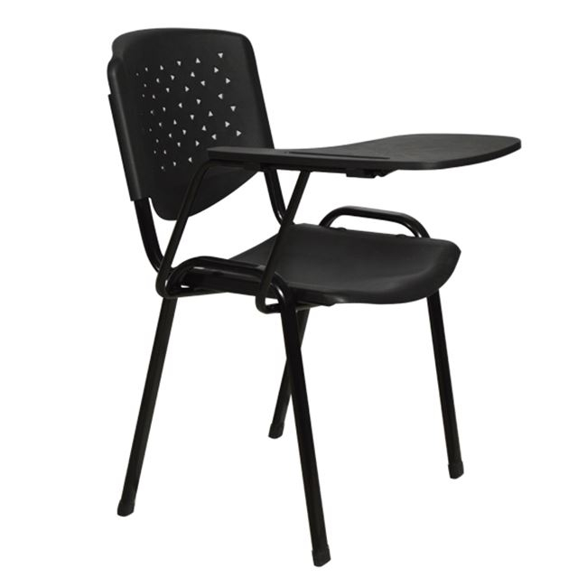 HM1036+HM1101 ΚΑΡΕΚΛΑ ΣΥΝΕΔΡΙΟΥ ΜΕ ΘΡΑΝΙΟ HM1037 ΠΟΛΥΚΑΡΒΟΝΙΚΟ & ΜΕΤΑΛΛΟ ΣΕ ΜΑΥΡΟ 52x55x77Y εκ. - Image 1