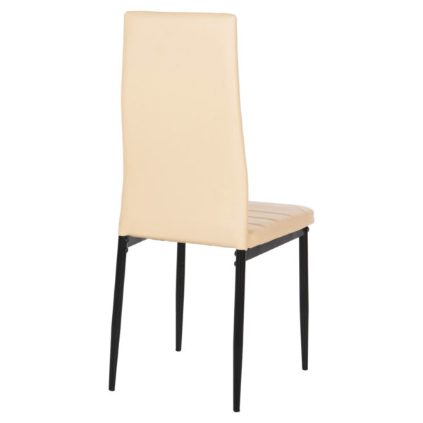ΚΑΡΕΚΛΑ ΤΡΑΠΕΖΑΡΙΑΣ LADY HM0037.25 ΑΝΟΙΧΤΟ ΚΡΕΜ PU ΣΚΕΛΕΤΟΣ ΜΑΥΡΟΣ ΜΕΤΑΛ. (K/D) 42x44x95Υεκ - Image 5
