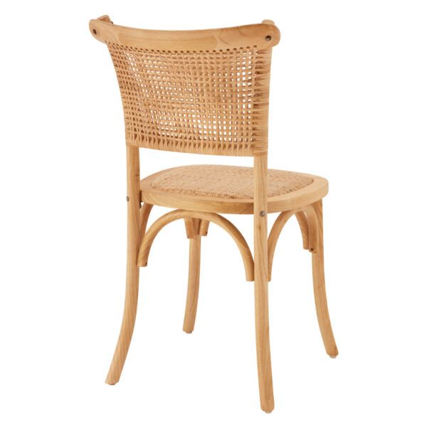 ΚΑΡΕΚΛΑ ΞΥΛΙΝΗ LIBERTY ΜΕ ΠΛΕΞΗ RATTAN ΣΕ ΦΥΣΙΚΗ ΑΠΟΧΡΩΣΗ HM8752.01 49x54x89 εκ. - Image 5