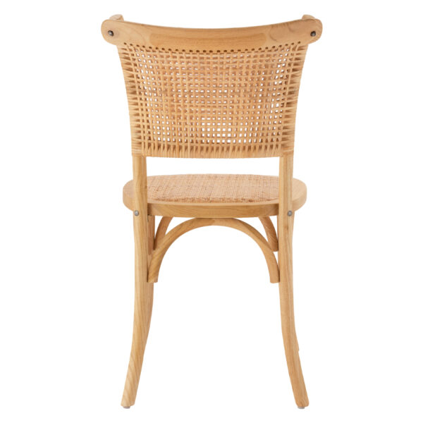 ΚΑΡΕΚΛΑ ΞΥΛΙΝΗ LIBERTY ΜΕ ΠΛΕΞΗ RATTAN ΣΕ ΦΥΣΙΚΗ ΑΠΟΧΡΩΣΗ HM8752.01 49x54x89 εκ. - Image 6