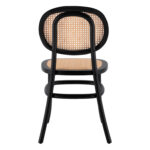 ΚΑΡΕΚΛΑ ΞΥΛΙΝΗ PENNY ΜΕ ΠΛΕΞΗ RATTAN ΣΕ ΜΑΥΡΗ ΑΠΟΧΡΩΣΗ HM8747 44x51x87 εκ. - Image 6