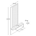 Καθρέφτης με ράφι Line 6003, 45x15x120 εκ. ,All4home - Image 4