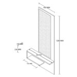 Καθρέφτης με ράφι Line 6004, 45x15x120 εκ. ,All4home - Image 4