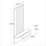 Καθρέφτης με ράφι Line 6005, 45x15x120 εκ. ,All4home - Image 4