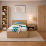 Σετ Παιδικού Δωματίου Oak Modern με Κρεβάτι, Ντουλάπα, Κομοδίνο & Βιβλιοθήκη, All4home