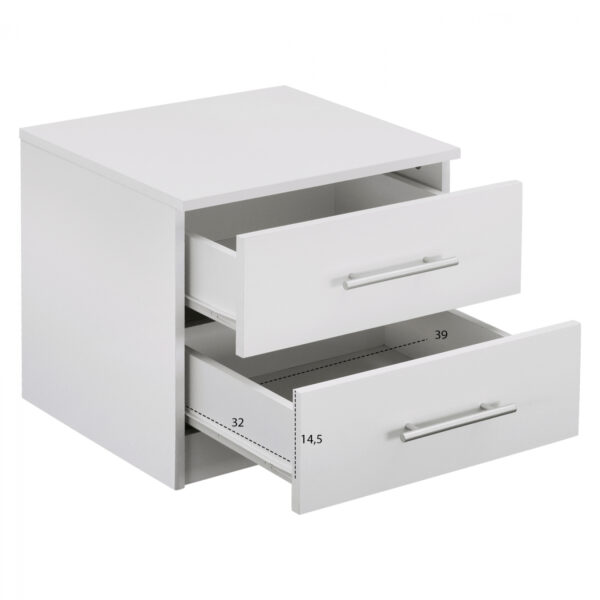 ΚΟΜΟΔΙΝΟ ΜΕΛΑΜΙΝΗΣ CHELSEA HM2220.05 ΛΕΥΚΟ 48x40,5x41,5 εκ. - Image 3