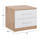 ΚΟΜΟΔΙΝΟ ΜΕΛΑΜΙΝΗΣ HM2220.06 SONAMA - ΛΕΥΚΟ 48x40,5x41,5 εκ. - Image 2