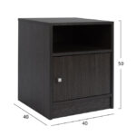 ΚΟΜΟΔΙΝΟ ΜΕΛΑΜΙΝΗΣ MALORY HM2205.01 ZEBRANO 40x40x50 - Image 2