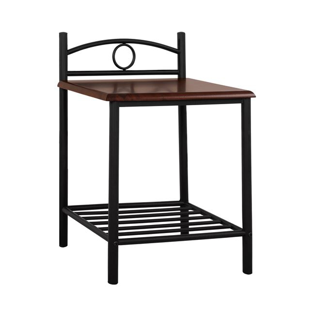 HM387 ΚΟΜΟΔΙΝΟ REVEN HM387 ΑΠΟ ΜΕΤΑΛΛΟ ΚΑΙ ΞΥΛΟ RUBBERWOOD 45x35x48-61Y εκ. - Image 1