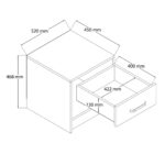 Κομοδίνο 3622 Grande , 52x45x46,8 εκ., All4home - Image 4