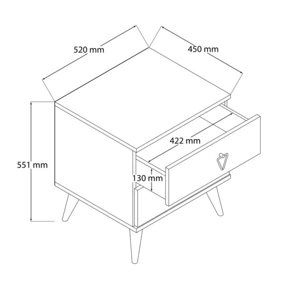 Κομοδίνο 3632 Versace , 52x45x55,1 εκ., All4home - Image 3
