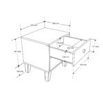 Κομοδίνο, 3690 Lisa , 52x45x50,1εκ., All4home - Image 5