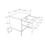 Κομοδίνο 3710 Agata , 52x45x50,1 εκ., All4home - Image 6
