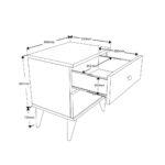 Κομοδίνο 3724 Mona , 45x35x51,1 εκ., All4home - Image 5