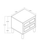 Κομοδίνο 3740 Vega , 52x45x55,1 εκ., All4home - Image 5