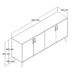Μπουφές 1670 Hera, Π180xΜ45xΥ82 εκ., All4home - Image 6