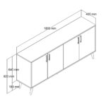 Μπουφές 1676 Hera, Π180xΜ45xΥ82 εκ., All4home - Image 6