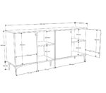 Μπουφές 1686 Vision, Π180xΜ45xΥ80 εκ., All4home - Image 6