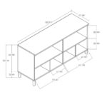 Μπουφές 1700 Monza, Π180xΜ45xΥ79 εκ., All4home - Image 6