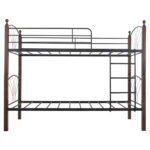 ΚΟΥΚΕΤΑ ΜΕ ΣΤΡΩΜΑΤΑ STOREY HM10749.10 ΜΕΤΑΛΛΟ & ΞΥΛΟ RUBBERWOOD--ΣΤΡΩΜΑΤΑ 90x190εκ. - Image 4