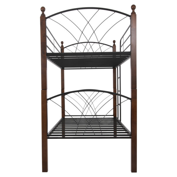 ΚΟΥΚΕΤΑ ΜΕ ΣΤΡΩΜΑΤΑ STOREY HM10749.10 ΜΕΤΑΛΛΟ & ΞΥΛΟ RUBBERWOOD--ΣΤΡΩΜΑΤΑ 90x190εκ. - Image 5