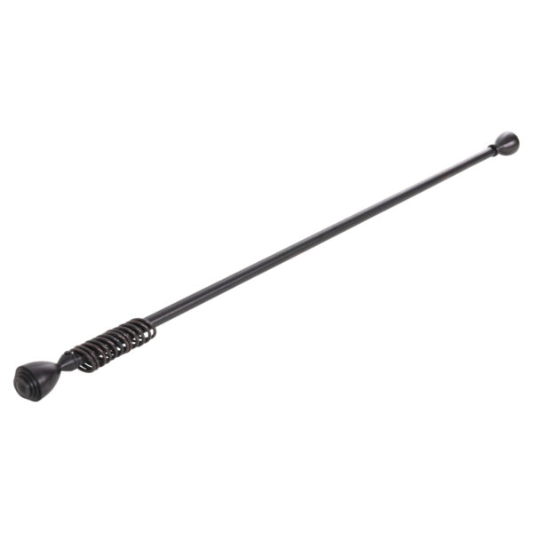 ΚΟΥΡΤΙΝΟΞΥΛΟ 110-210cm HM11280.03 ΜΕΤΑΛΛΙΚΟ ΠΤΥΣ/ΝΟ ΜΑΥΡΟ ΚΟΚΚΙΝΟ ΚΩΝΟΣ Ε-0316 - Image 2