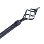 ΚΟΥΡΤΙΝΟΞΥΛΟ 110-210cm HM11280.03 ΜΕΤΑΛΛΙΚΟ ΠΤΥΣ/ΝΟ ΜΑΥΡΟ ΚΟΚΚΙΝΟ ΚΩΝΟΣ Ε-0316