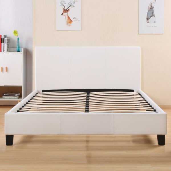 ΚΡΕΒΑΤΙ BECCA 150x200 εκ. ΜΕ PU ΛΕΥΚΟ HM553.01 - Image 3