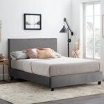 ΚΡΕΒΑΤΙ BECCA ΑΠΟ ΥΦΑΣΜΑ ΓΚΡΙ HM553.11 ΓΙΑ ΣΤΡΩΜΑ 150x200 EK. - Image 2