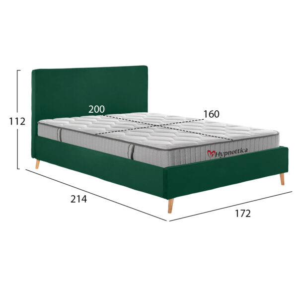 ΚΡΕΒΑΤΙ ΔΙΠΛΟ ΜΕ ΣΤΡΩΜΑ INDRA HM10769.04 ΒΕΛΟΥΔΟ ΚΥΠΑΡΙΣΣΙ--ΓΙΑ ΣΤΡΩΜΑ 160x200εκ - Image 3