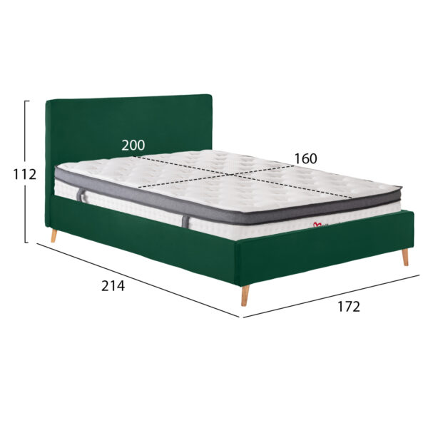 ΚΡΕΒΑΤΙ ΔΙΠΛΟ ΜΕ ΣΤΡΩΜΑ INDRA HM10810.13 ΚΥΠΑΡΙΣΣΙ ΒΕΛΟΥΔΟ--ΓΙΑ ΣΤΡΩΜΑ 160x200εκ - Image 3