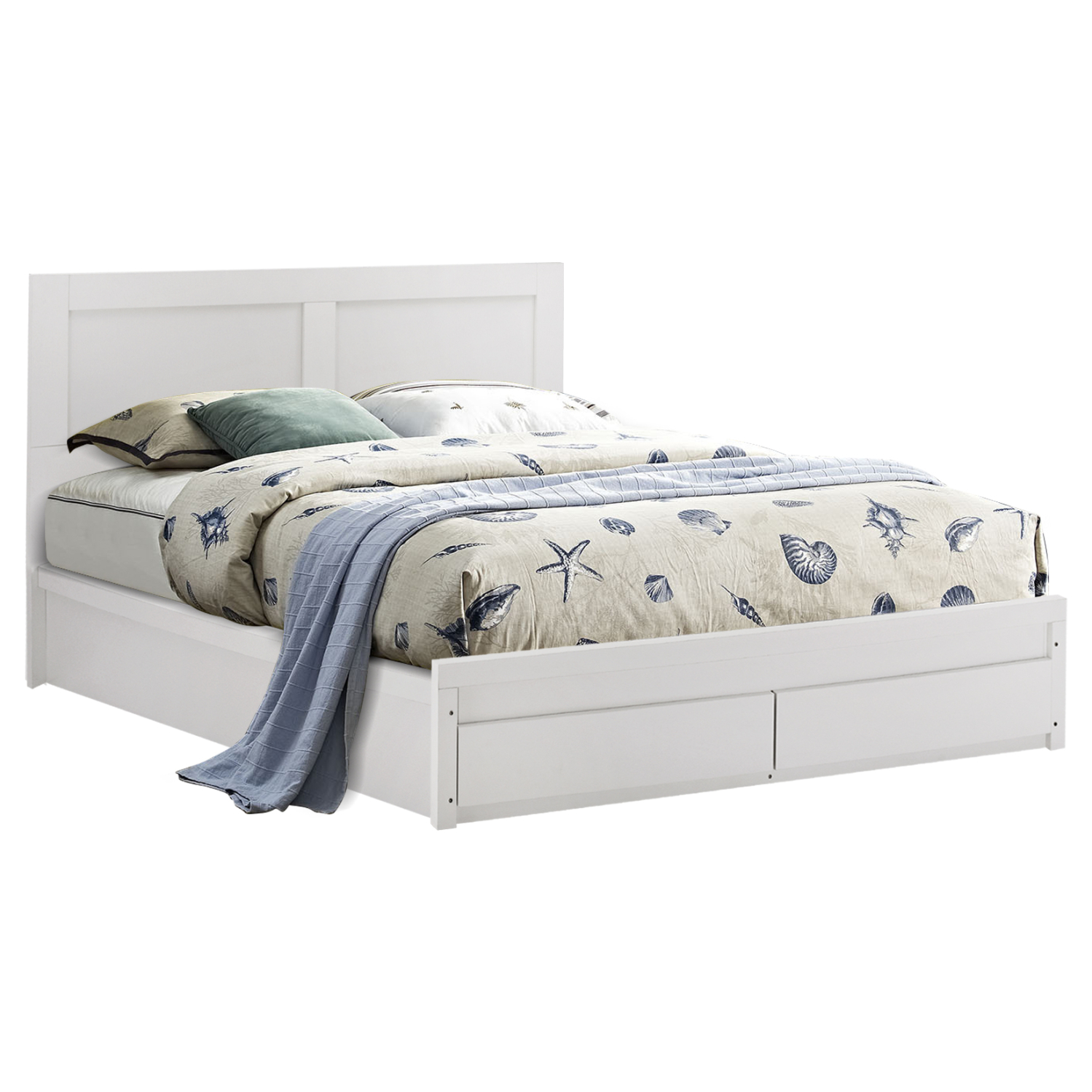 HM399.05 ΚΡΕΒΑΤΙ CAPRI HM399.05 ΜΕ 2 ΣΥΡΤΑΡΙΑ ΛΕΥΚΟ ΓΙΑ ΣΤΡΩΜΑ 160x200 εκ. - Image 1