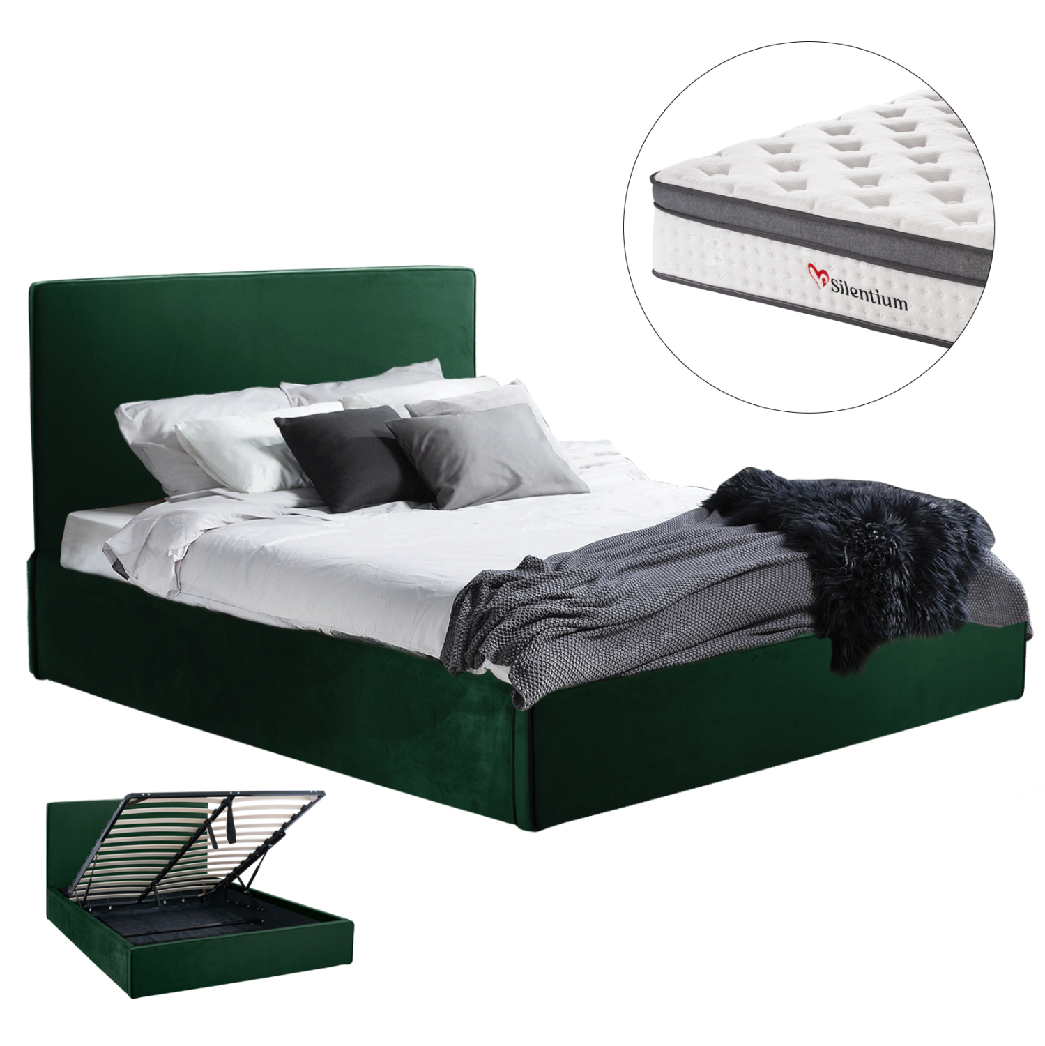 HM10805.13 ΚΡΕΒΑΤΙ ΜΕ ΣΤΡΩΜΑ & ΑΠΟΘ.ΧΩΡΟ ALLIE HM10805.13 ΚΥΠΑΡΙΣΣΙ ΒΕΛΟΥΔΟ--ΣΤΡΩΜΑ 160Χ200εκ - Image 1