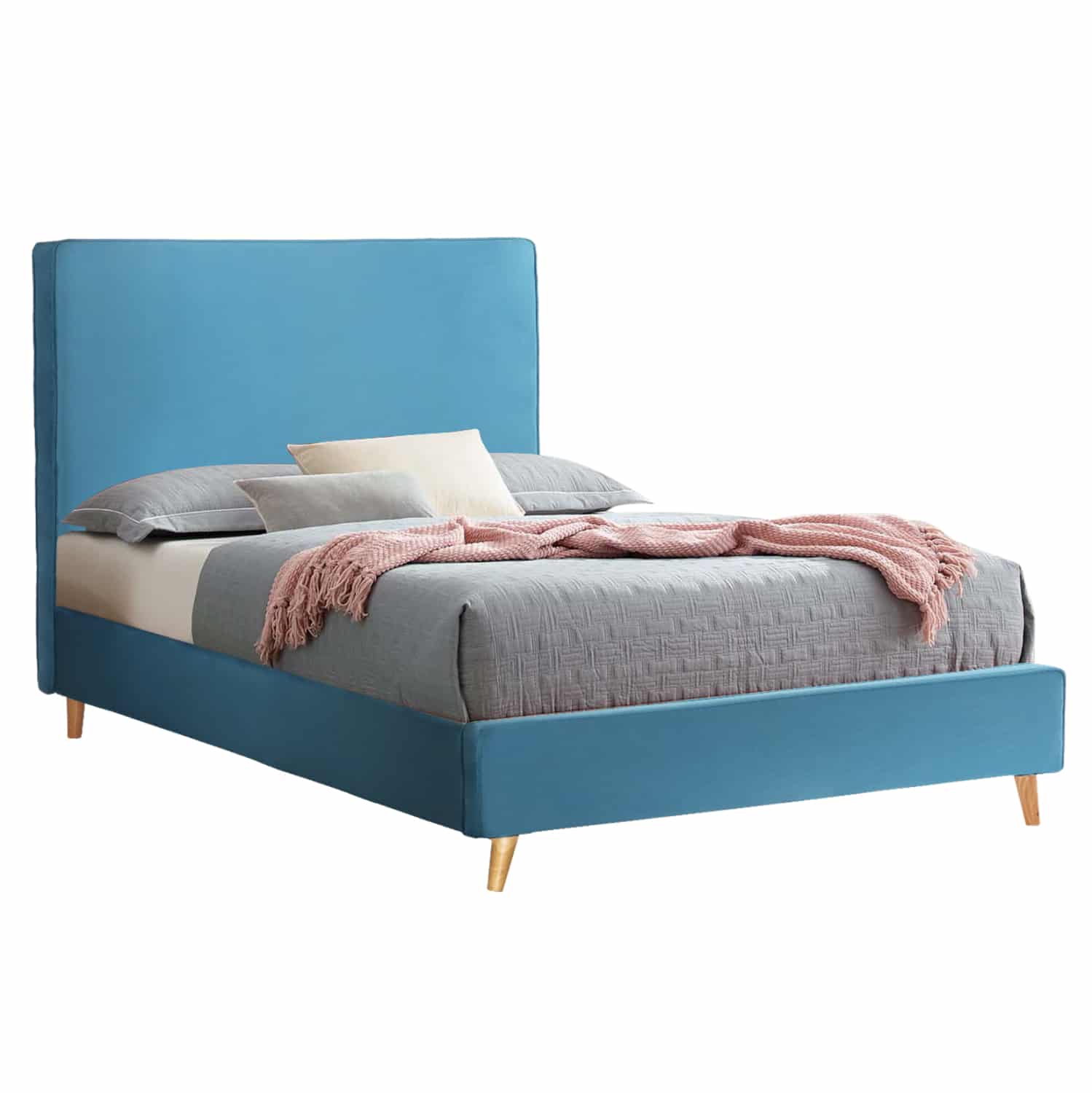 HM598.08 ΚΡΕΒΑΤΙ MAYLIN ΜΕ ΤΙΡΚΟΥΑΖ ΒΕΛΟΥΔΟ HM598.08 ΓΙΑ ΣΤΡΩΜΑ 120x200 EK. - Image 1