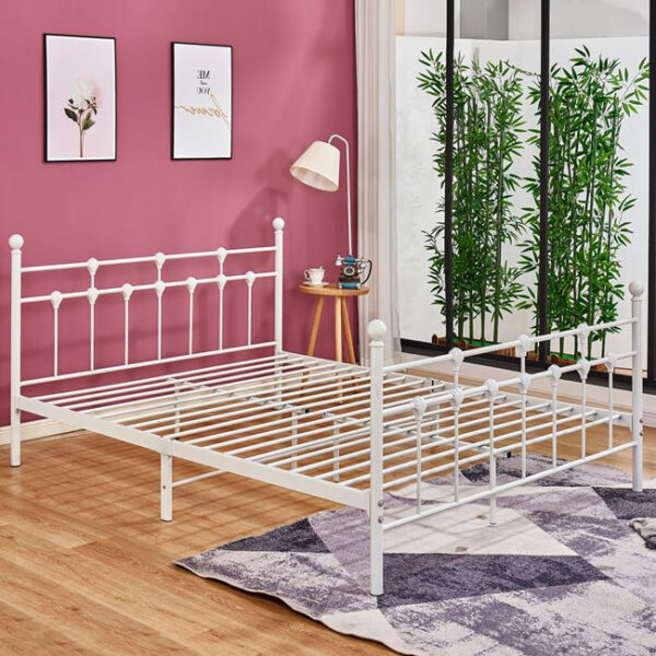 ΚΡΕΒΑΤΙ ΜΕΤΑΛΛΙΚΟ JACINDA 150x200 εκ. ΛΕΥΚΟ ΧΡΩΜΑ HM575.02 - Image 2
