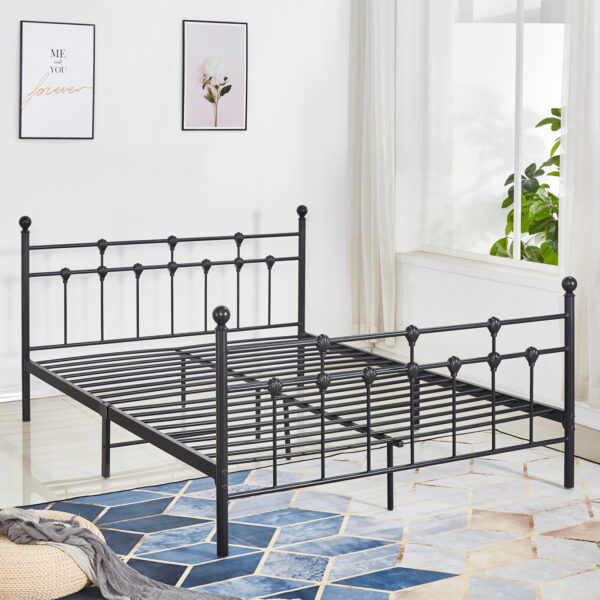ΚΡΕΒΑΤΙ ΜΕΤΑΛΛΙΚΟ JACINDA 150x200 εκ. ΜΑΥΡΟ ΧΡΩΜΑ HM575.01 - Image 2